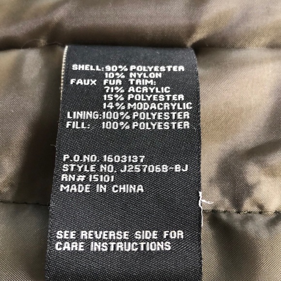 Jones New York Sport faux fur hood warm lined coat - Picture 7 of 8